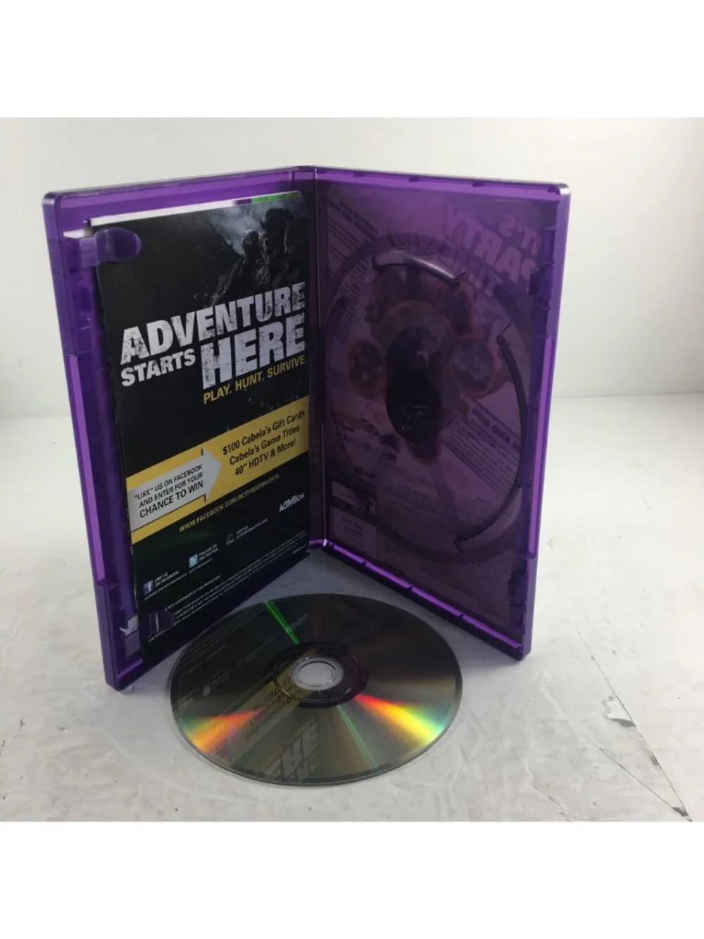 MICROSOFT XBOX 360 KINECT CABELA'S BIG GAME HUNTER HUNTING PARTY MANUAL INCLUDED